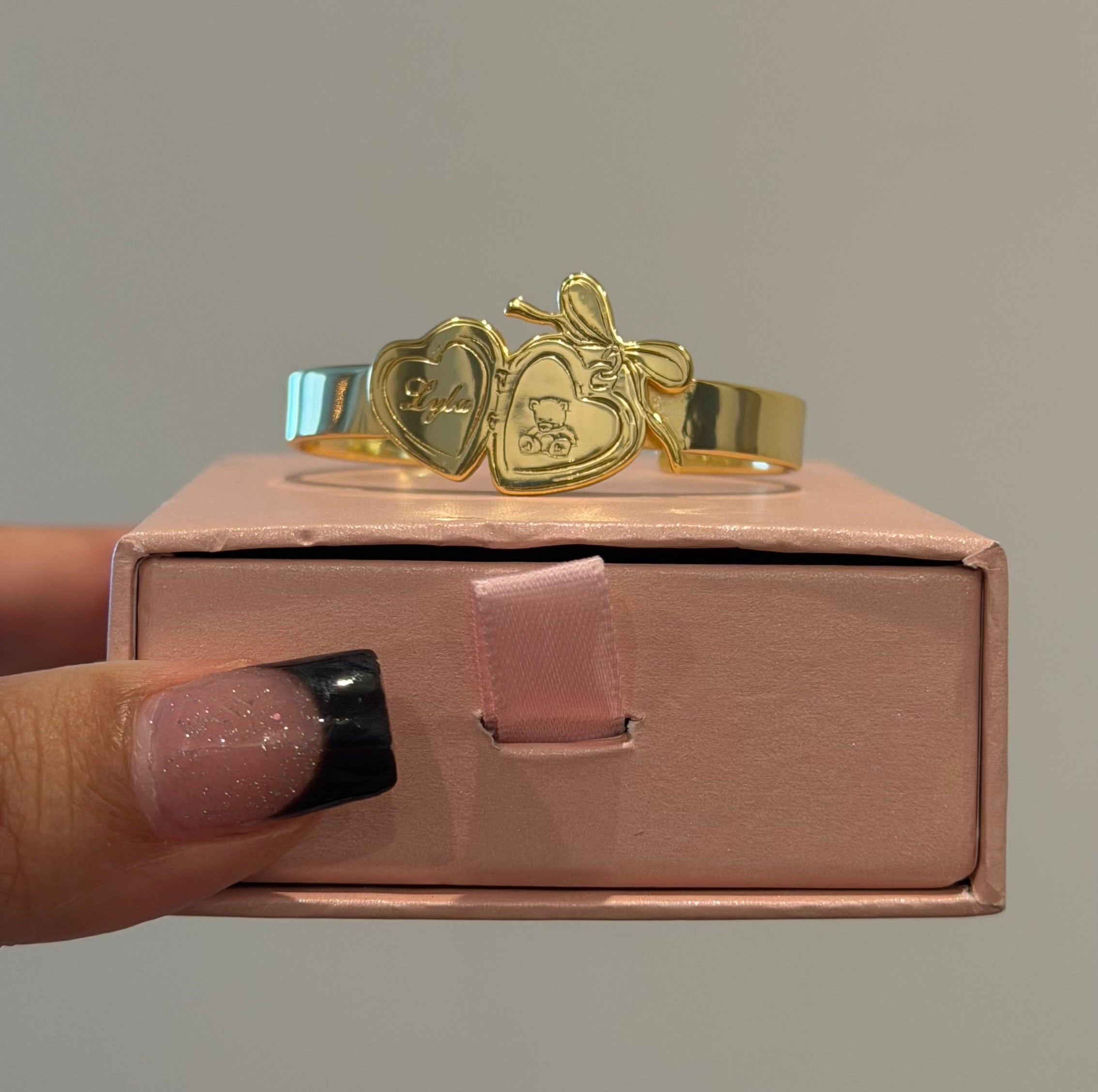 Double heart bracelet